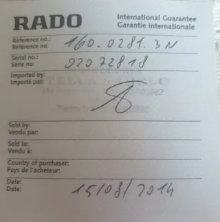 Orologio Rado Jubilé Diamanti Oro Argento