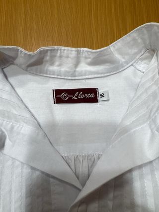 Camisa fallera blanca talla 16