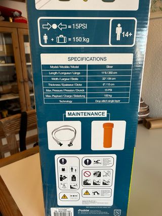 Tabla Paddle Surf Hinchable WATTSUP Silver 11’6