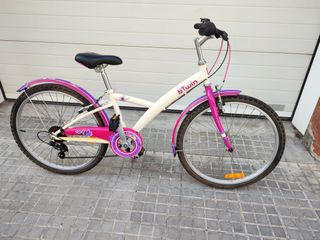 Bicicleta B'Twin Nature Marfil 24 Pulgadas 6 Veloc