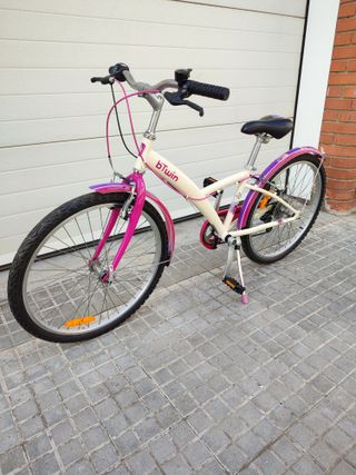 Bicicleta B'Twin Nature Marfil 24 Pulgadas 6 Veloc