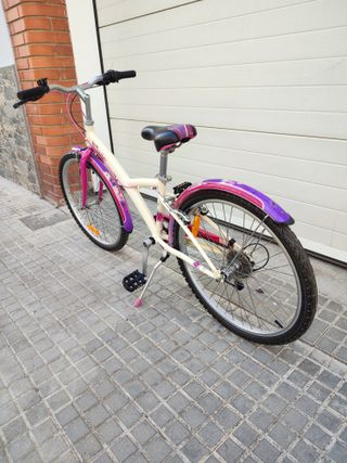 Bicicleta B'Twin Nature Marfil 24 Pulgadas 6 Veloc