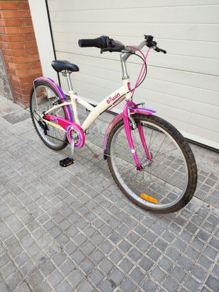 Bicicleta B'Twin Nature Marfil 24 Pulgadas 6 Veloc