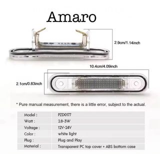Luzes de Matrícula em Led Mercedes Benz W124, W202