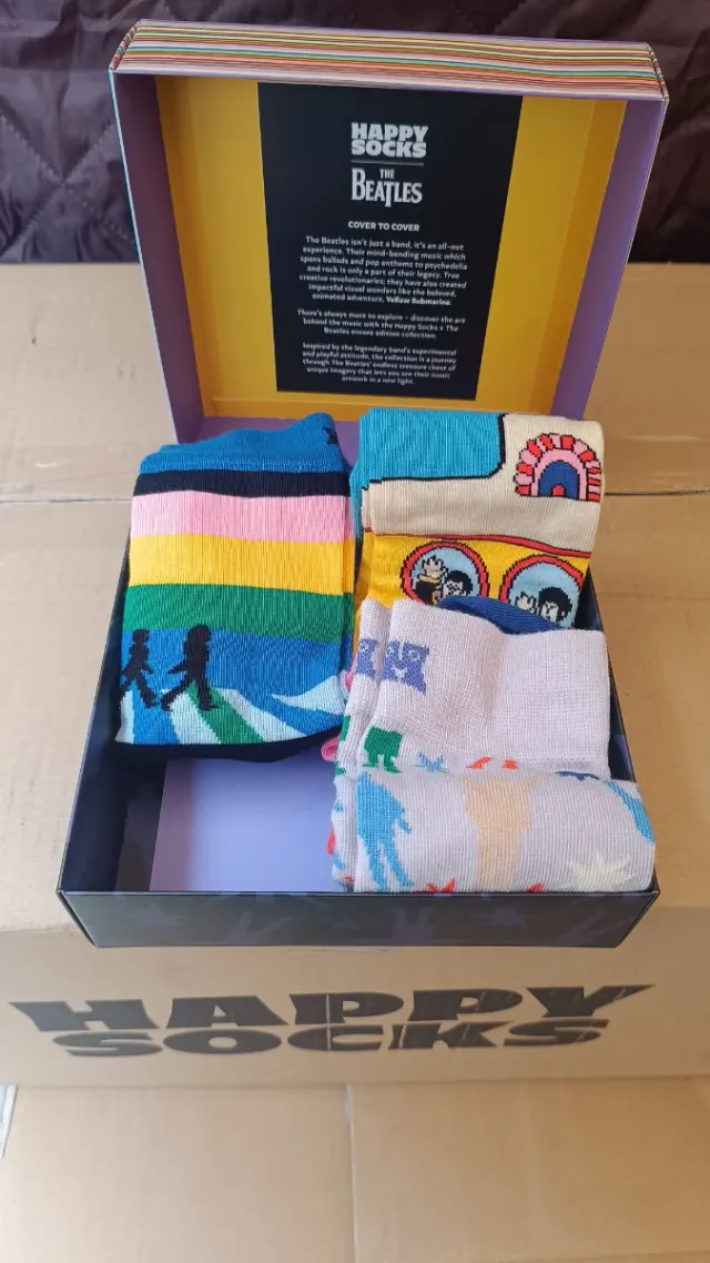 Happy Socks x The Beatles Pack 3 talla 41-46