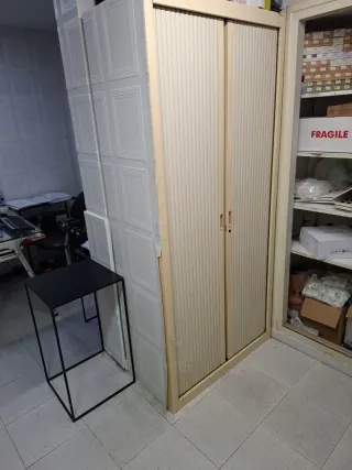 Armario archivador oficina metal beige, 3 unidades