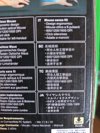 Mouse Vertical Mancino Perixx PERIMICE-719L