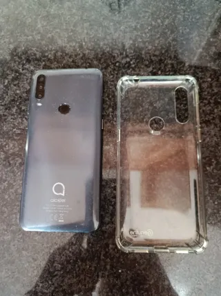 Alcatel 1S Nero + Custodia Trasparente