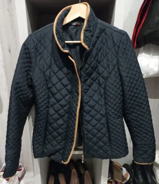 Chaqueta acolchada mujer azul marino