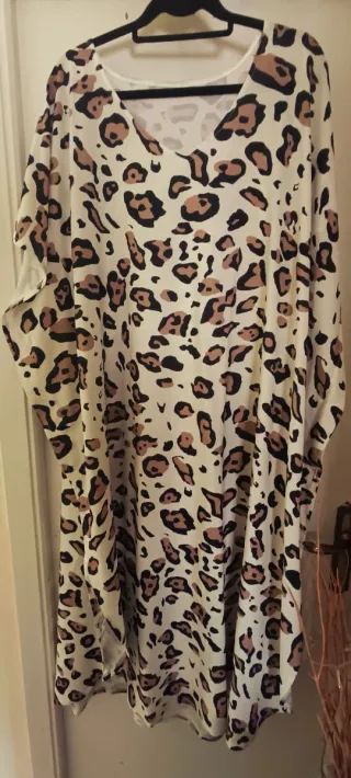 Túnica  Vestido Talla grande Estampado Leopardo