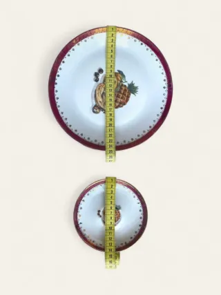 Set 7 Piatti Frutta Porcellana Vintage