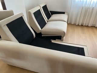 Divano chaise longue con motore e cassetto