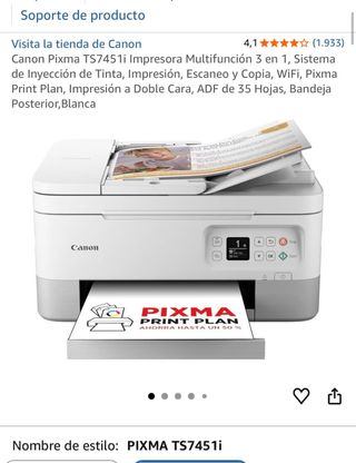 Canon Pixma TS7451i Stampante Multifunzione 3 in 1