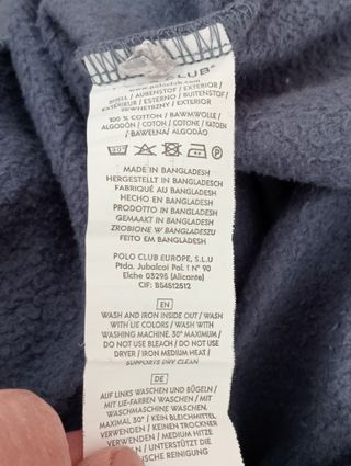 Sudadera Polo Club Azul Gris