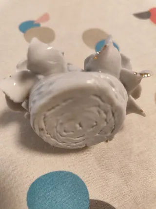 Cesta cerámica vintage flores