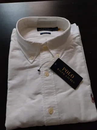 Camisa Polo Ralph Lauren Blanca Talla L