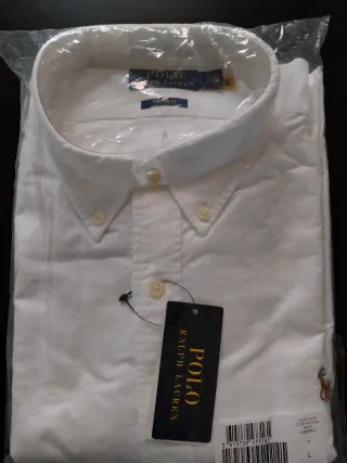 Camisa Polo Ralph Lauren Blanca Talla L