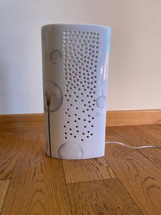 Lampada ceramica decorata, luce in vari colori