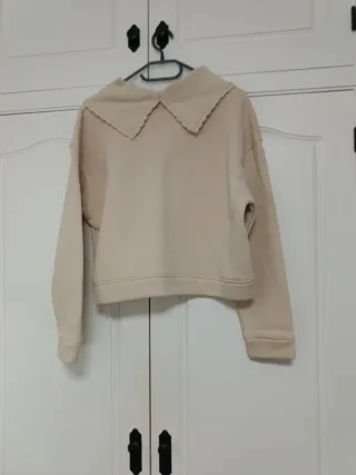 Sudadera Zara Beige Talla S