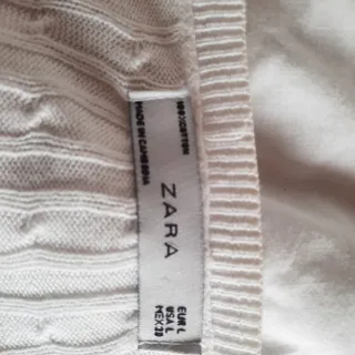 Chaqueta Zara Blanca Mujer Talla L