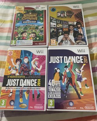 Juegos Wii: Animal Crossing, Just Dance