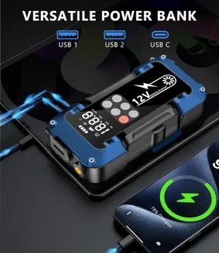 Arrancador Coche 4000A + Compresor Aire 150PSI