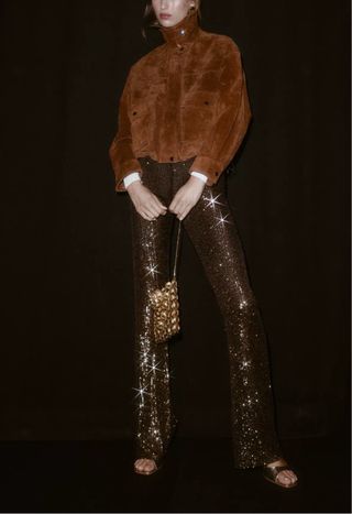 Chaqueta Zara Piel Marrón