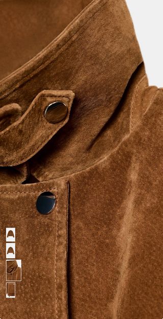 Chaqueta Zara Piel Marrón