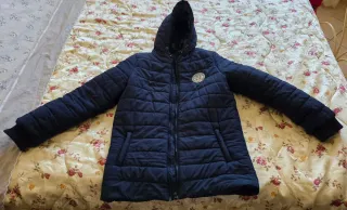 Piumino bambino blu con cappuccio