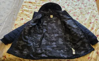 Piumino bambino blu con cappuccio