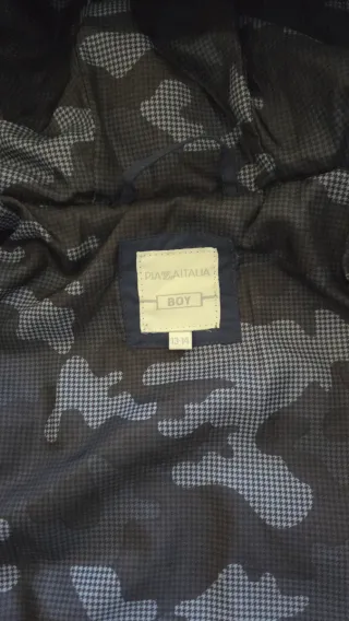 Piumino bambino blu con cappuccio