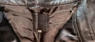 Pantalón de mujer de cuero auténtico talla 48