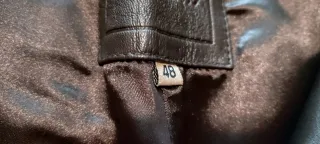 Pantalón de mujer de cuero auténtico talla 48