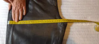 Pantalón de mujer de cuero auténtico talla 48