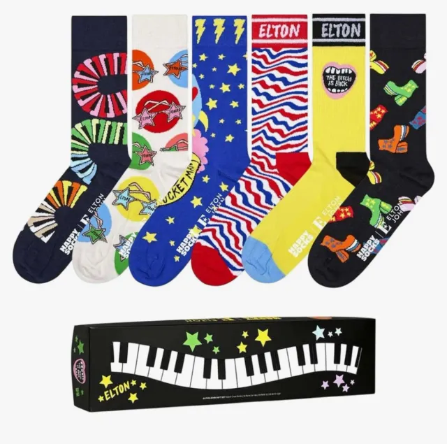 Happy Socks Elton John Set 6 Calcetines Talla 36-4