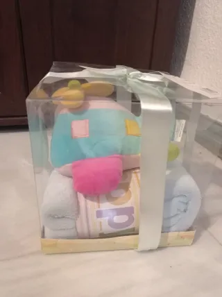Conjunto Manta y Peluche Avión Bebé