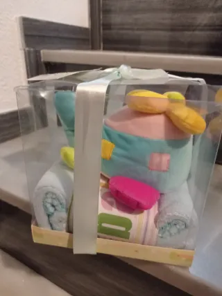 Conjunto Manta y Peluche Avión Bebé