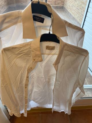 Lote 2 Camisas Vestir Hombre Blancas