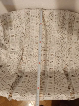 Cesta de mimbre decorada con tela