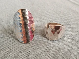 Anillos plata, ondas