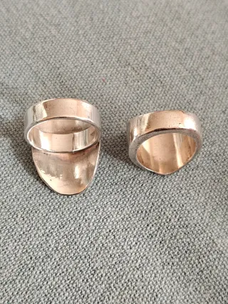Anillos plata, ondas