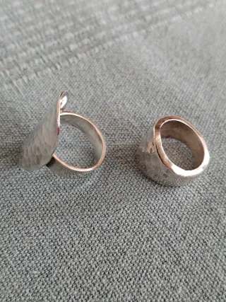 Anillos plata, ondas