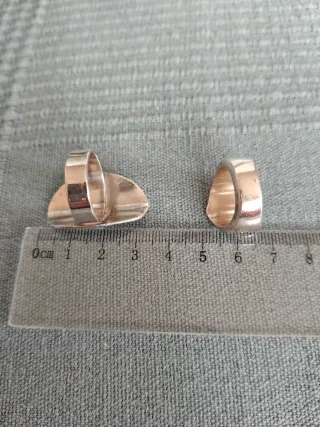 Anillos plata, ondas