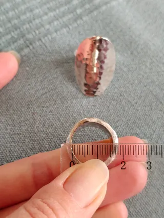 Anillos plata, ondas