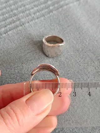 Anillos plata, ondas