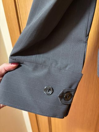 Chaqueta gris rayas cremallera nueva