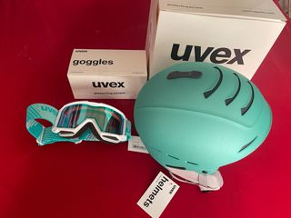 Conjunto Casco y Gafas Esquí Uvex Snow