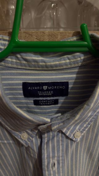 Camisa Rayas Azul y Blanco Alvaro Moreno