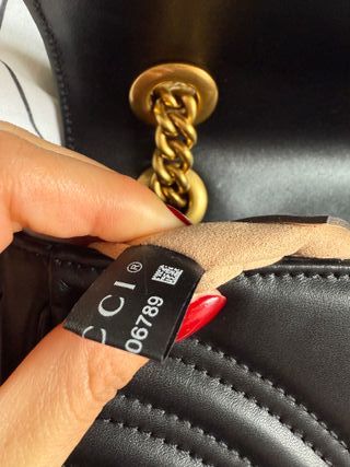 Borsa Gucci GG Marmont Nero Dorato