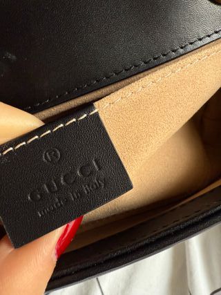 Borsa Gucci GG Marmont Nero Dorato